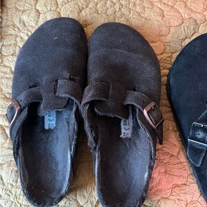 Birkenstock Chocolate Suede Slip-Ons